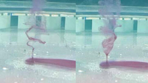 tiny tornadoes of smoke underwater 