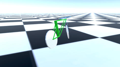 A visual simulation of a self balancing bicycle